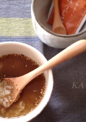 朝食で最強温活!梅と生姜のほうじ茶漬け-レシピのメイン写真
