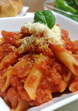 ぱぱっと簡単 ！ツナとトマトのペンネ-レシピのメイン写真
