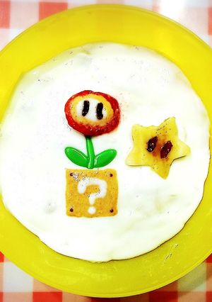 ヨーグルトアート☆マリオ☆はてなボックス-レシピのメイン写真