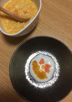 顔つき離乳食ヨーグルト-レシピのメイン写真