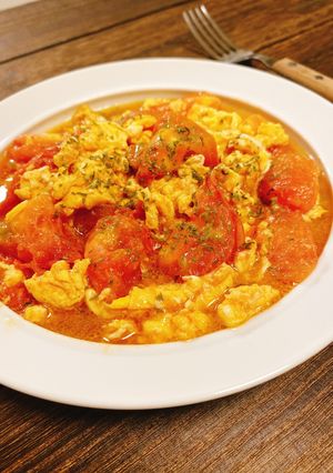 簡単!シンプルなトマト卵炒め-レシピのメイン写真
