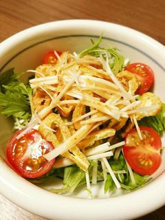 水菜と油揚げの和風サラダ-レシピのメイン写真