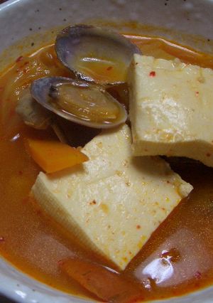 体がホッカホカ　アサリとお豆腐のチゲ-レシピのメイン写真