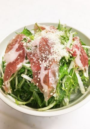 水菜とツナのチーズサラダ-レシピのメイン写真