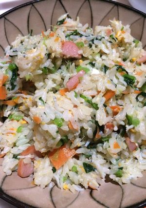 栄養満点小松菜シラスチャーハン-レシピのメイン写真