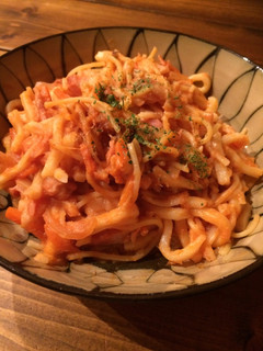 うどんとパスタで和風クリーミーナポリタン-レシピのメイン写真