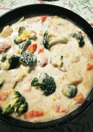 働く主婦の身方炊飯器簡単クリームシチュー-レシピのメイン写真