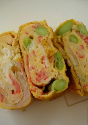 卵焼き ★ かにかまぼこ＆枝豆-レシピのメイン写真