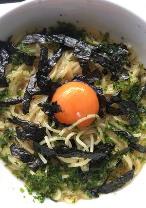 ダブルたまごのカルボナーラ風ラーメン-レシピのメイン写真