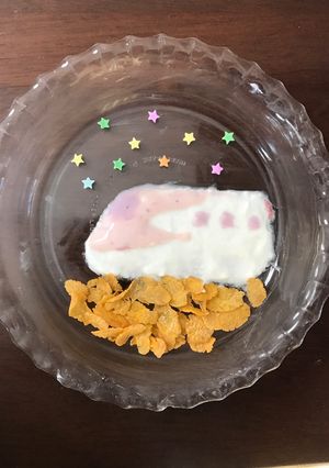 着色料無 簡単 新幹線 ヨーグルトアート-レシピのメイン写真