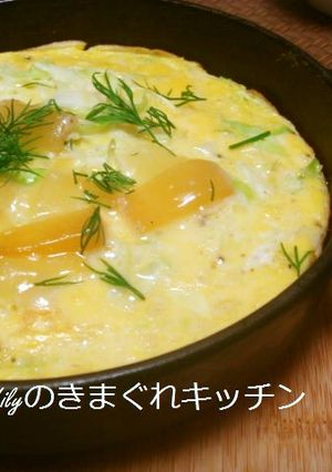 スキレットオムレツ　キャベツ・チーズ-レシピのメイン写真