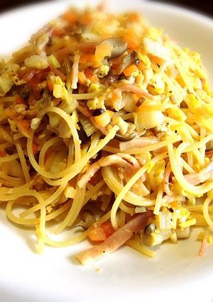 なぜか懐かしい☆コンソメ味の卵パスタ-レシピのメイン写真
