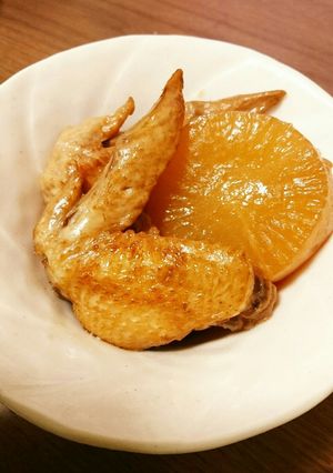 圧力鍋で手羽先大根の甘辛煮-レシピのメイン写真
