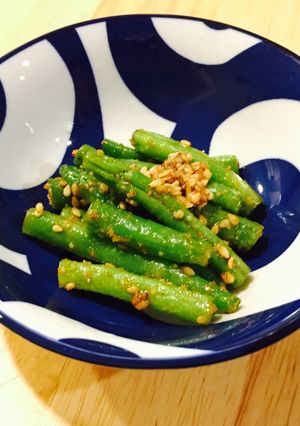 簡単小鉢！いんげんの胡麻和え-レシピのメイン写真
