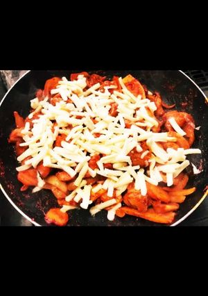 [韓国料理]チーズタッカルビと炒飯-レシピのメイン写真
