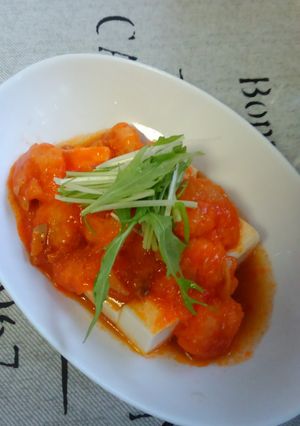 余ったエビチリdeピリ辛！中華豆腐♪-レシピのメイン写真