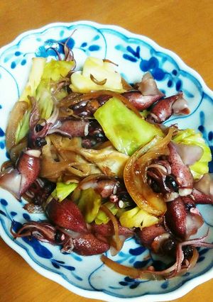 ホタルイカとキャベツの炒め物-レシピのメイン写真