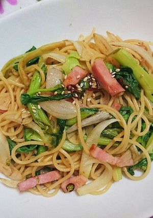 覚書用★菜の花のニンニク和風パスタ-レシピのメイン写真
