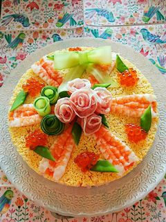 雛祭り❤お花のちらし寿司ケーキ❤-レシピのメイン写真