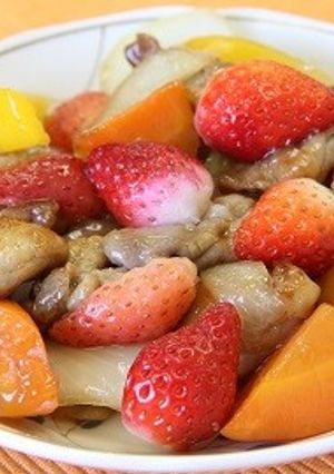 イチゴの酢豚-レシピのメイン写真