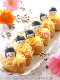 ひな祭り/子供の日/七夕♪稲荷ちらし寿司-レシピのメイン写真