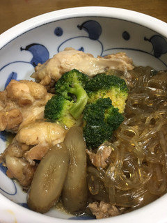 活力鍋で作る手羽元とごぼう春雨の甘辛煮-レシピのメイン写真