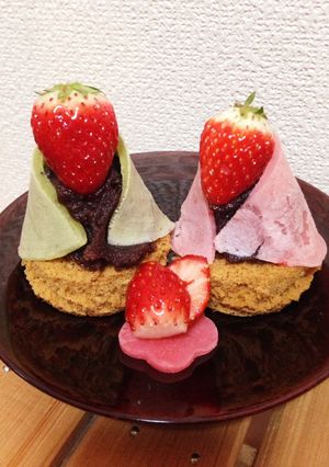関東風桜餅でお雛様-レシピのメイン写真