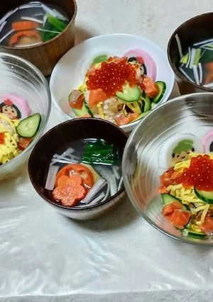 2017年3月3日❤☺ひな祭り☺❤-レシピのメイン写真