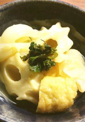 ちくわぶとサラダ玉ねぎの煮物-レシピのメイン写真
