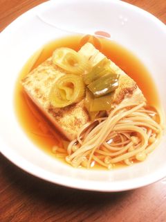 すき焼き風☆焼き豆腐と長ネギとえのき煮-レシピのメイン写真