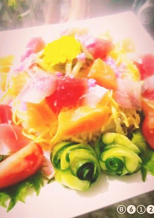 子供でも作れる♥‼キラキラちらし寿司‼❤-レシピのメイン写真