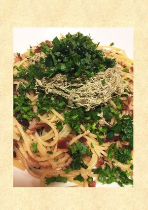 しば漬けと贅沢紫蘇おぼろスパゲッティ-レシピのメイン写真