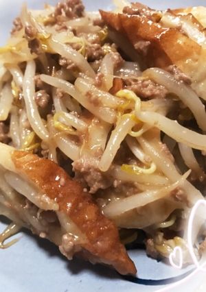 節約簡単！！もやしミンチの味噌炒め♡-レシピのメイン写真