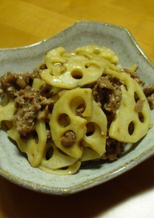 ◎れんこんと牛肉のあまから炒め-レシピのメイン写真