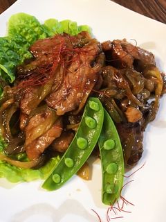 お肉柔らか♡豚と長葱の黒酢炒め-レシピのメイン写真
