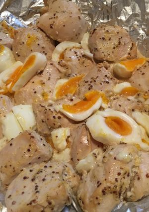 鶏胸肉のマスタード焼き(糖質オフ-レシピのメイン写真