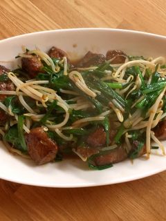 鹿肉のニラもやし炒め(ピリ辛)-レシピのメイン写真