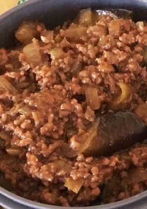 ご飯がすすむ！甘辛い茄子と挽肉炒め☆-レシピのメイン写真