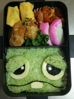 旦那⭐キャラ弁 ガチャピン-レシピのメイン写真