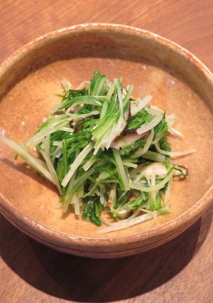 水菜と焼椎茸のお浸し-レシピのメイン写真