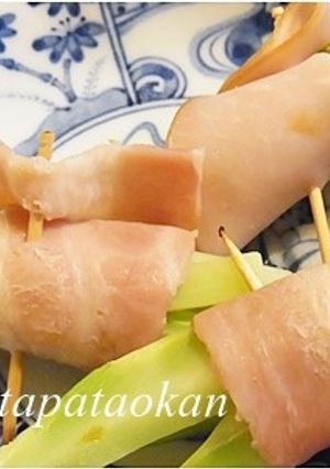 お弁当にも♪ブロッコリーの茎ベーコン巻き-レシピのメイン写真