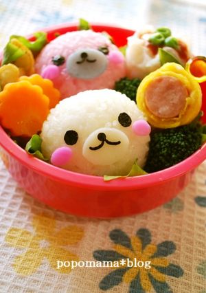 まめゴマ１口おにぎり　キャラ弁-レシピのメイン写真
