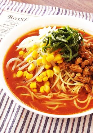 簡単ランチ♪さっぱり☆トマト味噌ラーメン-レシピのメイン写真