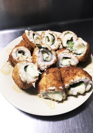 大葉とチーズのササミでくるくる巻き-レシピのメイン写真