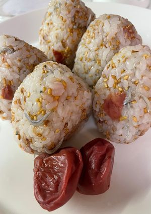 梅干し　じゃこ　鰹節のおにぎり-レシピのメイン写真