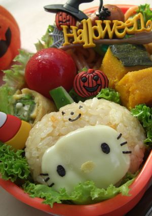 ハロウィン　キティちゃんキャラ弁-レシピのメイン写真