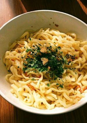 沖縄そばの意外な使い方♪簡単生パスタ風-レシピのメイン写真