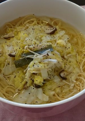 たっぷり白菜のスープパスタ-レシピのメイン写真
