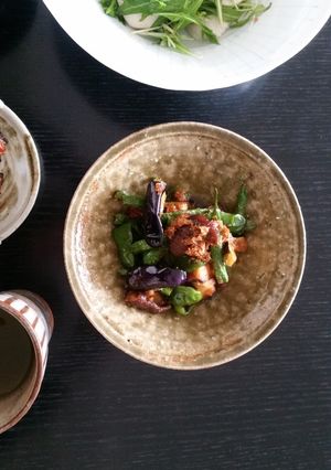 揚げ野菜のニンニク醤油おかか和え-レシピのメイン写真