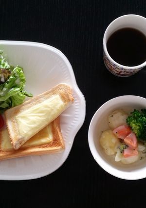 チーズトーストのはちみつかけ-レシピのメイン写真